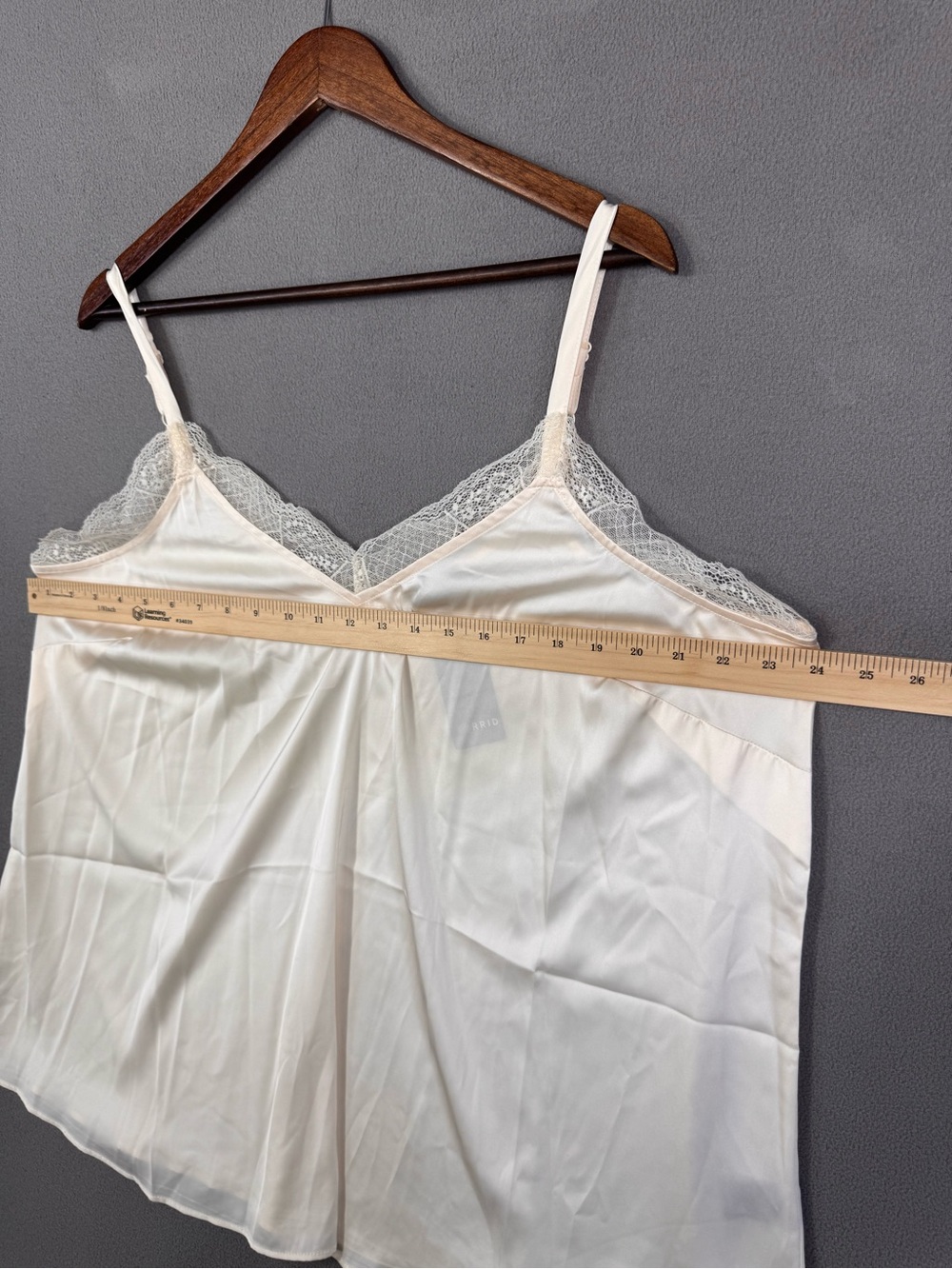 Torrid Satin Lace Trim Cami Ivory, Whisper White, Camisole, 1X - Picture 13 of 16
